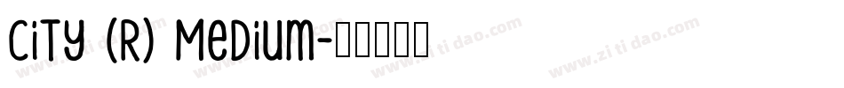 City (R) Medium字体转换
